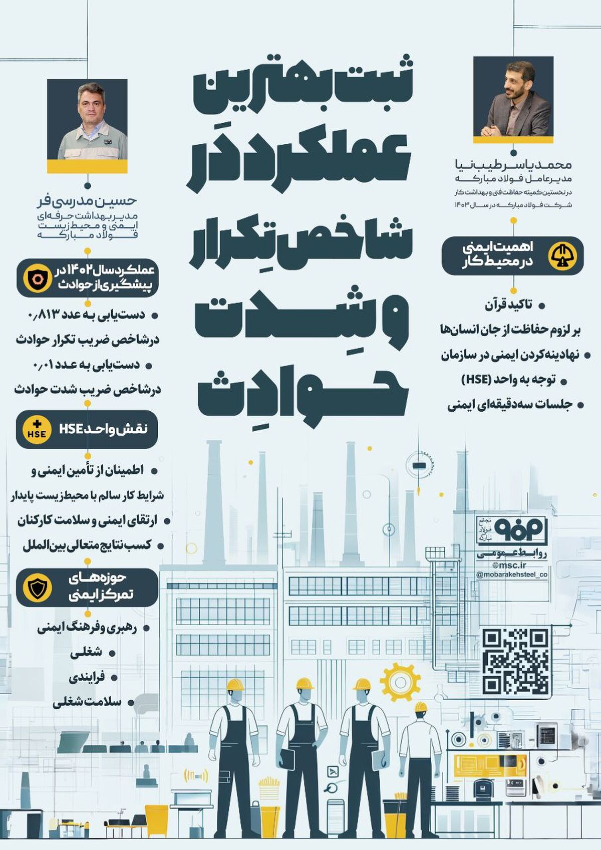 فولادینفو: ثبت بهترین عملکرد در شاخص تکرار و شدت حوادث