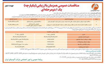  چاپ و انتشار  نوبت دوم آگهی مناقصات شرکت آلومینای ایران در روزنامه های 

