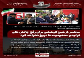 نماینده اهواز در بازدید از غرفه شرکت فولاد اکسین خوزستان و دیدار با مدیرعامل شرکت در نمایشگاه فولاد ۱۴۰۴: مجلس از هیچ کوششی برای رفع چالش های تولید و محدودیت ها دریغ نخواهد کرد