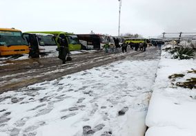 جلوه ارزشمندی از انضباط و کارآمدی ناوگان آمد و شد کارکنان فولاد خراسان در روزهای برفی آذرماه
