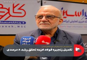 کمیل زنجیره فولاد لازمه تحقق رشد ۸ درصدی