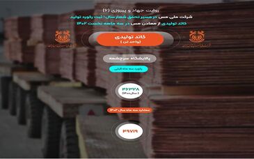 ثبت رکورد 49 هزار و 719 تن کاتد تولیدی پالایشگاه سرچشمه