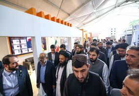 بازدید وزیر معادن افغانستان، رئیس هیات عامل ایمیدرو و معاون معدنی وزارت صمت از غرفه شرکت ملی مس