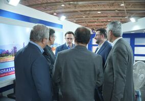 بازدید مدیرکل سازمان صنعت، معدن و تجارت استان خراسان رضوی از غرفه فولاد خراسان در نمایشگاه متافو