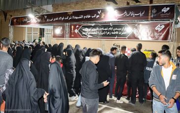 حضور شرکت فولاد غدیر نی‌ریز در آیین تشییع پیکر مطهر شهید گمنام