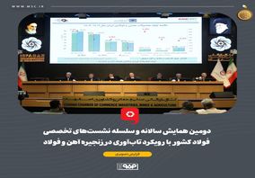 گزارش تصویری: برگزاری دومین همایش سالانه و سلسله نشست‌های تخصصی فولاد کشور با رویکرد تاب‌آوری در زنجیره آهن و فولاد با حمایت و مشارکت فعال گروه فولاد مبارکه