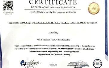 مقاله مهندسان فولاد خوزستان درباره "فولاد سبز" در نروژ برگزیده شد