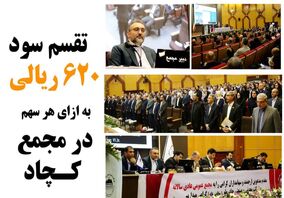 کچاد  620  ریال سود تقسیم کرد 
