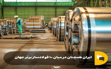 ایران همچنان در میان ۱۰ فولادساز برتر جهان