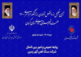  آیین تجلیل از دانش آموزان برتر کنکور ۱۴۰۰ شهرستانهای جنوب استان