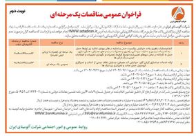 چاپ و انتشار  نوبت دوم آگهی مناقصات عمومی یک مرحله ای شرکت آلومینای ایران  در روزنامه های 