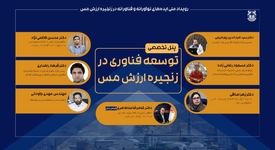 حضور ضیاالدین پورکریمی مدیر مرکز تحقبقات فرآوری مواد معدنی ایران، در پنل تخصصی (توسعه فناوری در زنجیره ارزش مس)