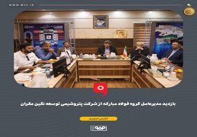 بازدید مدیرعامل گروه فولاد مبارکه از شرکت پتروشیمی توسعه نگین مکران