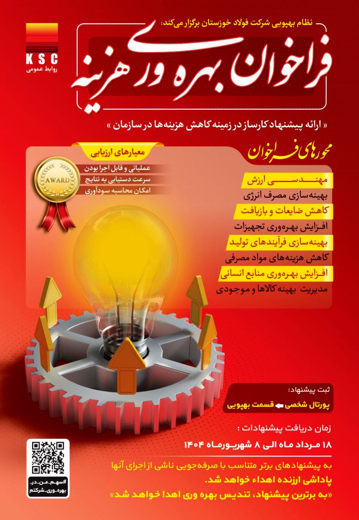  واحد بهپویی شرکت فولاد خوزستان برگزار می‌کند: فراخوان بهره‌وری هزینه