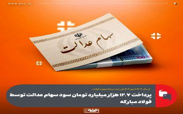 از سال ۱۴۰۳ تا مهر ۱۴۰۴ طی چند مرحله صورت گرفت؛پرداخت ۱۲.۷ هزار میلیارد تومان سود سهام عدالت توسط فولاد مبارکه