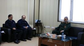 دیدار مدیرعامل شرکت فولاد خوزستان و هیات همراه با فرمانده سپاه حضرت ولی‌عصر (عج)