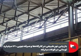 با اجرای یک پروژه نوآورانه حاصل شد؛بازیابی نور طبیعی در کارگاه‌ها و صرفه‌جویی 130 میلیارد تومانی در فولاد مبارکه