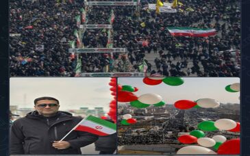 حضور مدیرعامل شرکت فرآوری معدنی اپال کانی پارس در راهپیمایی ۲۲ بهمن