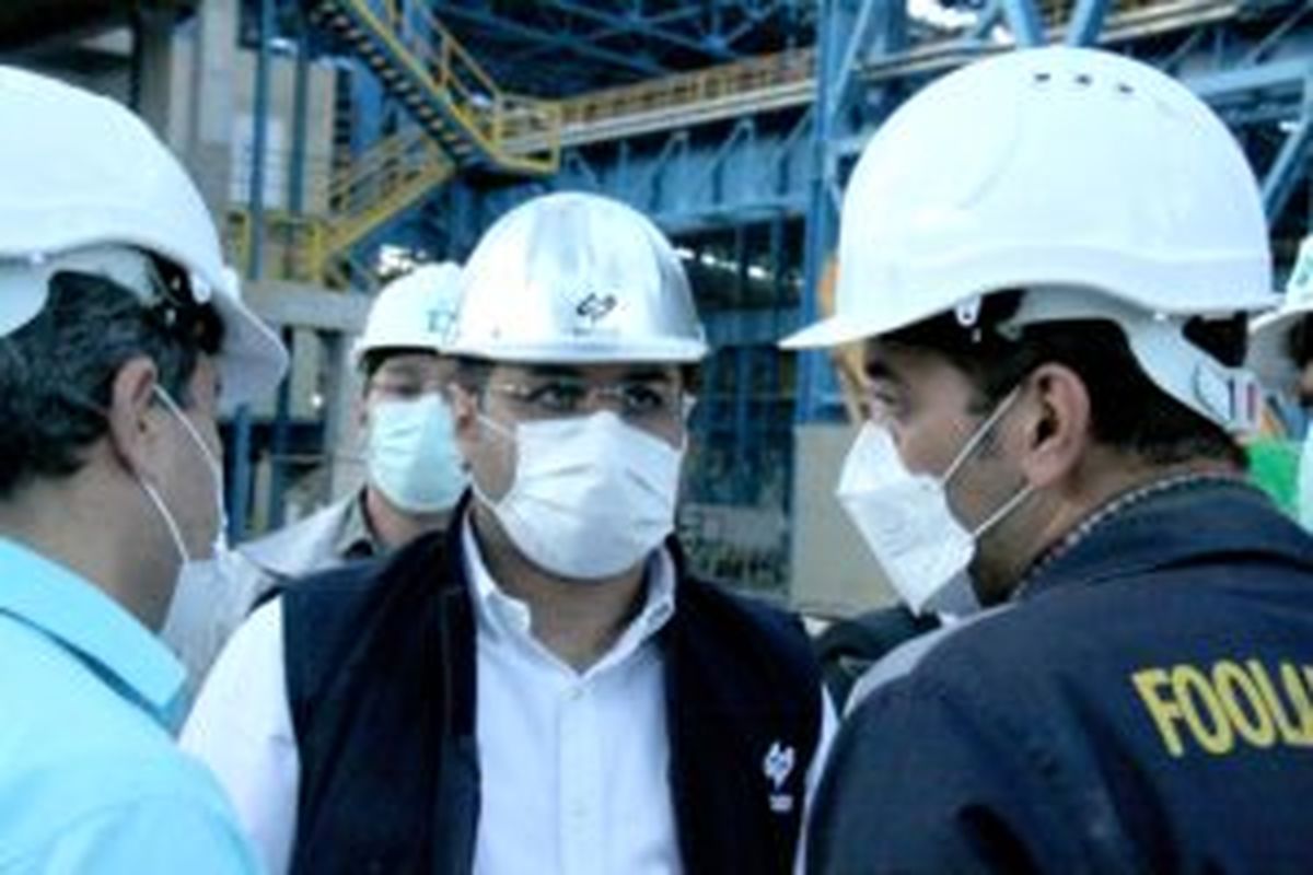 بازدید میدانی مدیرعامل جدید مجتمع فولاد غدیر نی ریز از کارخانه در اولین حضور