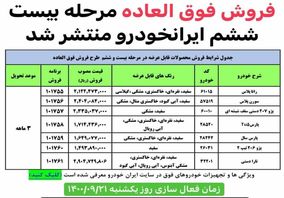 جزئیات فروش گسترده محصولات ایران خودرو/ 206 با قیمت 150 میلیون تومان + جدول