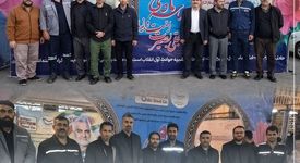 موکب شرکت فولاد اکسین خوزستان در مراسم گرامیداشت حماسه ۹ دی برپا شد