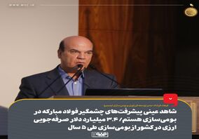 شاهد عینی پیشرفت‎های چشمگیر فولاد مبارکه در بومی‌سازی هستم/ ۳.۴ میلیارد دلار صرفه‌جویی ارزی در کشور از بومی‌سازی طی ۵ سال