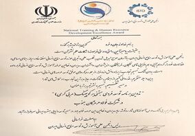 کسب لوح تقدیر سه ستاره در جایزه تعالی آموزش و توسعه منابع انسانی