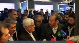 بازدید معاون اول رئیس‌جمهور از پاویون صندوق سرمایه‌گذاری خطرپذیر فولاد مبارکه در نمایشگاه «تستا»