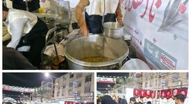موکب شرکت فولاد اکسین خوزستان در جشن نیمه شعبان با استقبال گسترده مردم اهواز همراه شد