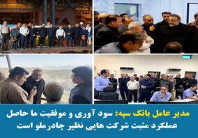 سود آوری و موفقیت ما حاصل عملکرد مثبت شرکت هایی نظیر چادرملو است