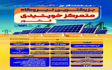 فولادینفو: مشخصات فاز اول (۱۲۰ مگاوات) نیروگاه خورشیدی آفتاب شرق، بزرگترین نیروگاه متمرکز خورشیدی کشور با ظرفیت ۶۰۰ مگاوات