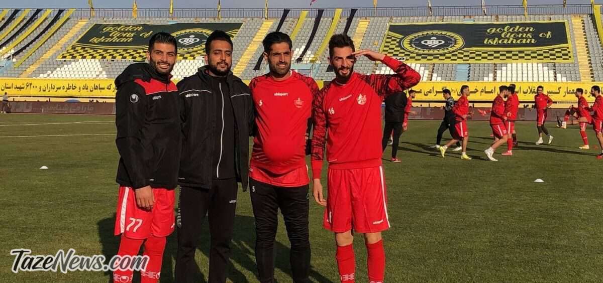 حواشی بازی پرسپولیس و سپاهان؛ ابتکار مدافع قرمزها برای اعلام خبر پدر شدنش 
