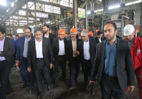 بازدید وزیر صمت از آلومینای جاجرم و تعدادی از واحدهای تولیدی خراسان شمالی
