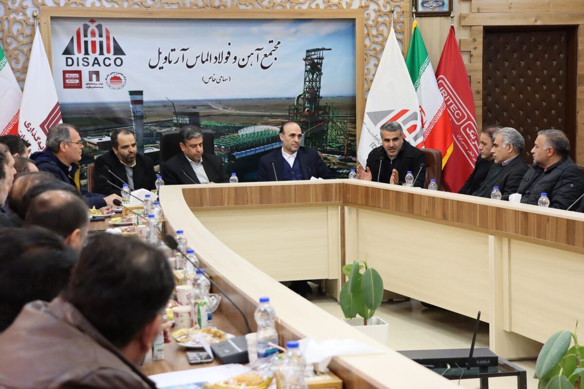 بازدید مدیرعامل شرکت ایریتک و استاندار اردبیل از پروژه آهن اسفنجی آرتاویل

