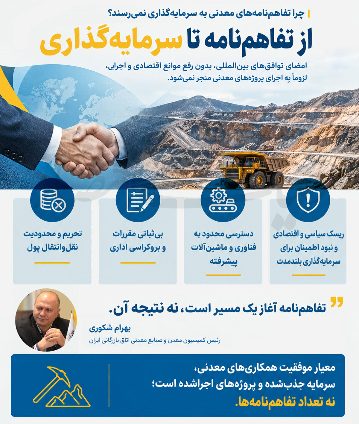 ریشه‌های ناکامی همکاری‌های معدنی

