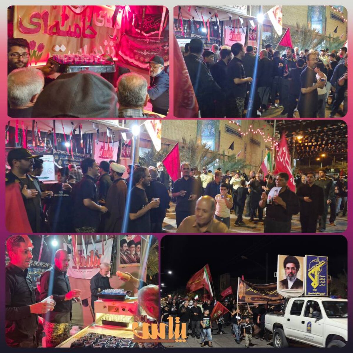 پذیرایی مجتمع پتاس خوروبیابانک از قافله عزاداری ایام پایانی ماه صفر در شهر خور