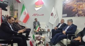 بازدید نماینده مردم اسدآباد در مجلس، رئیس هیأت عامل ایمیدرو و استاندار همدان از غرفه صبانور در نمایشگاه معدن غرب کشور

