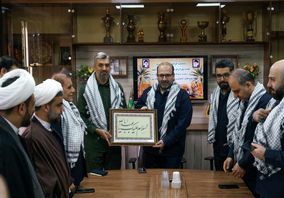 دیدار با شورای حوزه بسیج کارگری فولاد خوزستان و آیین رونمایی از سردیس شهید مجید بقائی در شرکت فولاد خوزستان